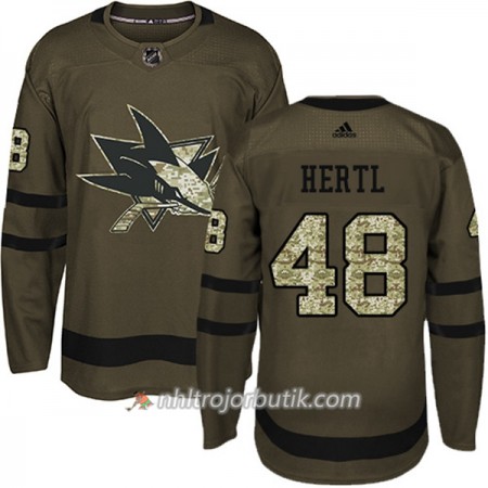 Män Ishockey San Jose Sharks Tröja Tomas Hertl 48 Adidas 2017-2018 Camo Grön Authentic Män Ishockey San Jose Sharks Tröja Tomas Hertl 48 Adidas 2017-2018 Camo Grön Authentic